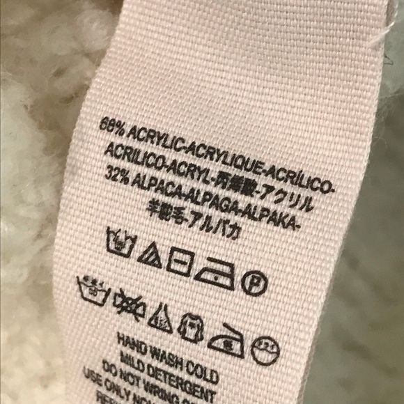 Free People Ivory Sweater Womens XS Lofty Boucie Slouchy V Neck Alpaca Pullover - Picture 5 of 10